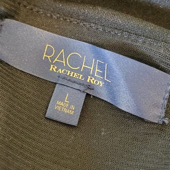 Rachel Rachel Roy Black Basic Spaghetti Strap‎ Dress Large 10 LBD - Picture 7 of 10